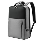 NNEDSZ Silver Gray Multifunctional Anti-theft Laptop Backpack with Usb Charging Hole