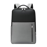 NNEDSZ Silver Gray Multifunctional Anti-theft Laptop Backpack with Usb Charging Hole