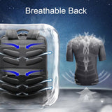 NNEDSZ Silver Gray Multifunctional Anti-theft Laptop Backpack with Usb Charging Hole