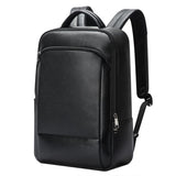 NNEDSZ Large Business Laptop Backpack in First-layer Cowhide - Black