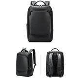 NNEDSZ Large Business Laptop Backpack in First-layer Cowhide - Black