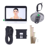 NNEDSZ 4.3 Inch Colour Screen Graffiti Hidden 1080P Wifi Smart Cat Eye Video Doorbell - Black