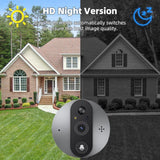 NNEDSZ 4.3 Inch Colour Screen Graffiti Hidden 1080P Wifi Smart Cat Eye Video Doorbell - Black