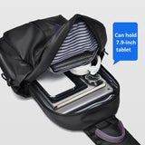 NNEDSZ Lightweight Waterproof Men Chest Bag Cycling Shoulder Bag - Black