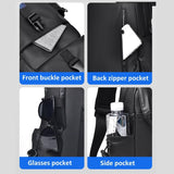 NNEDSZ Lightweight Waterproof Men Chest Bag Cycling Shoulder Bag - Black