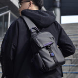 NNEDSZ Lightweight Waterproof Men Chest Bag Cycling Shoulder Bag - Black