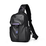 NNEDSZ Lightweight Waterproof Men Chest Bag Cycling Shoulder Bag - Black
