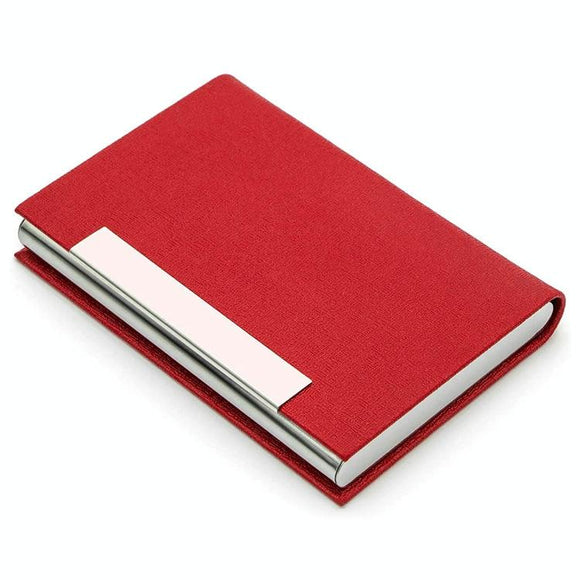 NNEDSZ Stainless Steel Card Holder Sleek Business Accessory - Red