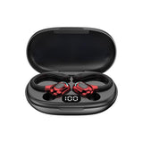NNEDSZ Wireless Bluetooth Earphones With Charging Case - F8 - Black Double Ear