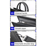 NNEDSZ Black Waterproof Laptop Handbag - Multifunctional Business Wearable
