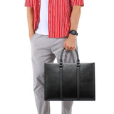 NNEDSZ Black Waterproof Laptop Handbag - Multifunctional Business Wearable