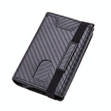 NNEDSZ Rfid-Blocking Aluminum Card Holder - Secure & Compact - Carbon Fiber Black