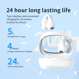 NNEDSZ Smart Digital Display Bluetooth Earphones With Transparent Capsule Design