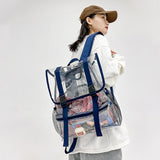 NNEDSZ Waterproof Travel Backpack - Pvc Material - Grey