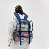 NNEDSZ Waterproof Travel Backpack - Pvc Material - Grey