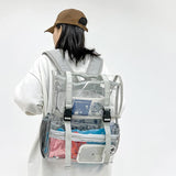 NNEDSZ Waterproof Travel Backpack - Pvc Material - Grey