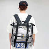 NNEDSZ Waterproof Travel Backpack - Pvc Material - Grey