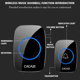 NNEDSZ Wireless Waterproof Smart Doorbell - 2 Battery Options - White