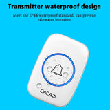NNEDSZ Wireless Waterproof Smart Doorbell - 2 Battery Options - White