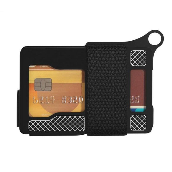 NNEDSZ Metal Fabric Card Holder For Men Black
