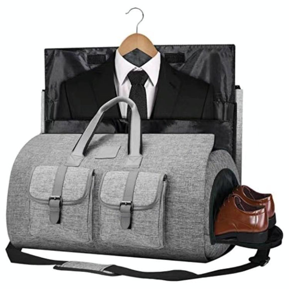 NNEDSZ Compact Travel Suit Storage Bag - Foldable - Grey
