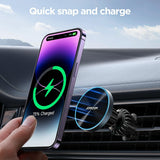 NNEDSZ Pro Magnetic Wireless Car Charger For Jr-Zs240 - Black