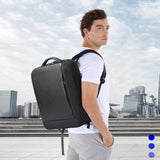 NNEDSZ Large Capacity Cowhide Laptop Backpack with Usb & Type-c Port