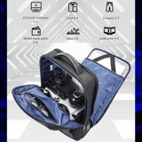 NNEDSZ Large Capacity Cowhide Laptop Backpack with Usb & Type-c Port