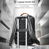 NNEDSZ Large Capacity Cowhide Laptop Backpack with Usb & Type-c Port