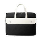 NNEDSZ Stylish Pu Leather Laptop Bag - Briefcase Cover - Black - 14 Inch