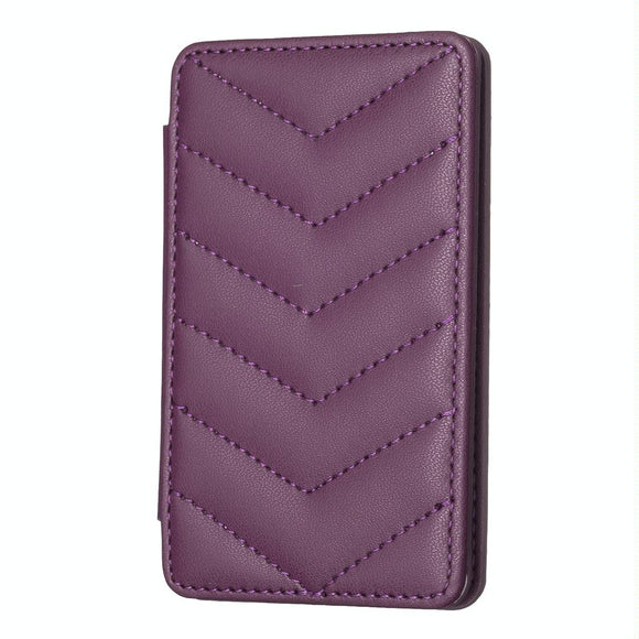 NNEDSZ Wave Pattern Card Bag Back Sticker For Mobile Phones - Dark Purple