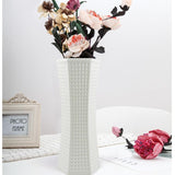 NNEDSZ Versatile Plastic Vase for Creative Wet and Dry Flower Arrangements - Milk White