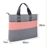 NNEDSZ Universal Portable Laptop Liner Bag - Pink / Gray - 14.1-15.4 Inches