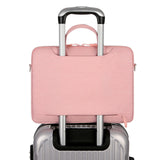 NNEDSZ Versatile Laptop Shoulder Bag - Single Strap - Pink