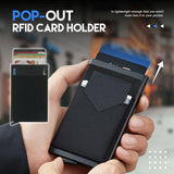 NNEDSZ Metal Rfid Card Holder Wallet - Compact Design - Red