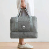 NNEDSZ Travel-ready Waterproof Beach Bag with Double Layer Design - Tiffany Blue
