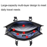 NNEDSZ Large-capacity Leather Laptop Messenger Briefcase in Black
