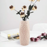 NNEDSZ 2-piece Plastic Vase Set for Creative Flower Arrangements Wet and Dry Decor - Pink