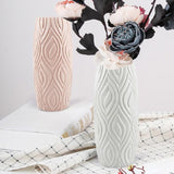 NNEDSZ 2-piece Plastic Vase Set for Creative Flower Arrangements Wet and Dry Decor - Pink