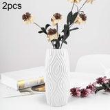 NNEDSZ 2-piece Plastic Vase Set for Creative Flower Arrangements Wet and Dry Decor - Pink