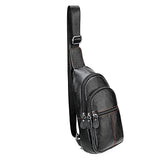 NNEDSZ Stylish Genuine Leather Crossbody Chest Bag For Men And Women Functional And Versatile Design - Coffee
