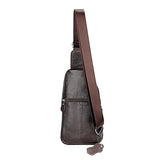NNEDSZ Stylish Genuine Leather Crossbody Chest Bag For Men And Women Functional And Versatile Design - Coffee