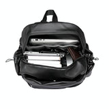 NNEDSZ Versatile Double Laptop Backpack for Students and Professionals - Black