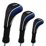 NNEDSZ 3-in-1 Golf Club Cover Set - No.1 No.3 No.5 - Blue