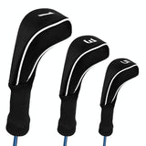 NNEDSZ 3-in-1 Golf Club Cover Set - No.1 No.3 No.5 - Blue