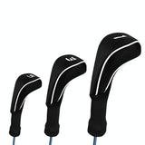NNEDSZ 3-in-1 Golf Club Cover Set - No.1 No.3 No.5 - Blue