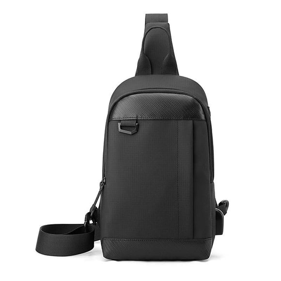 NNEDSZ Waterproof Men Chest Bag Multifunctional Shoulder Crossbody For Riding And Casual Use - Black