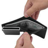NNEDSZ Rfid Blocking Short Wallet With Automatic Pop Up