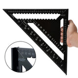 NNEDSZ Woodworking Square Layout Gauge - Angle Ruler Measuring Tool - 7 Inch Black Metric