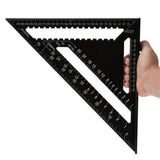 NNEDSZ Woodworking Square Layout Gauge - Angle Ruler Measuring Tool - 7 Inch Black Metric